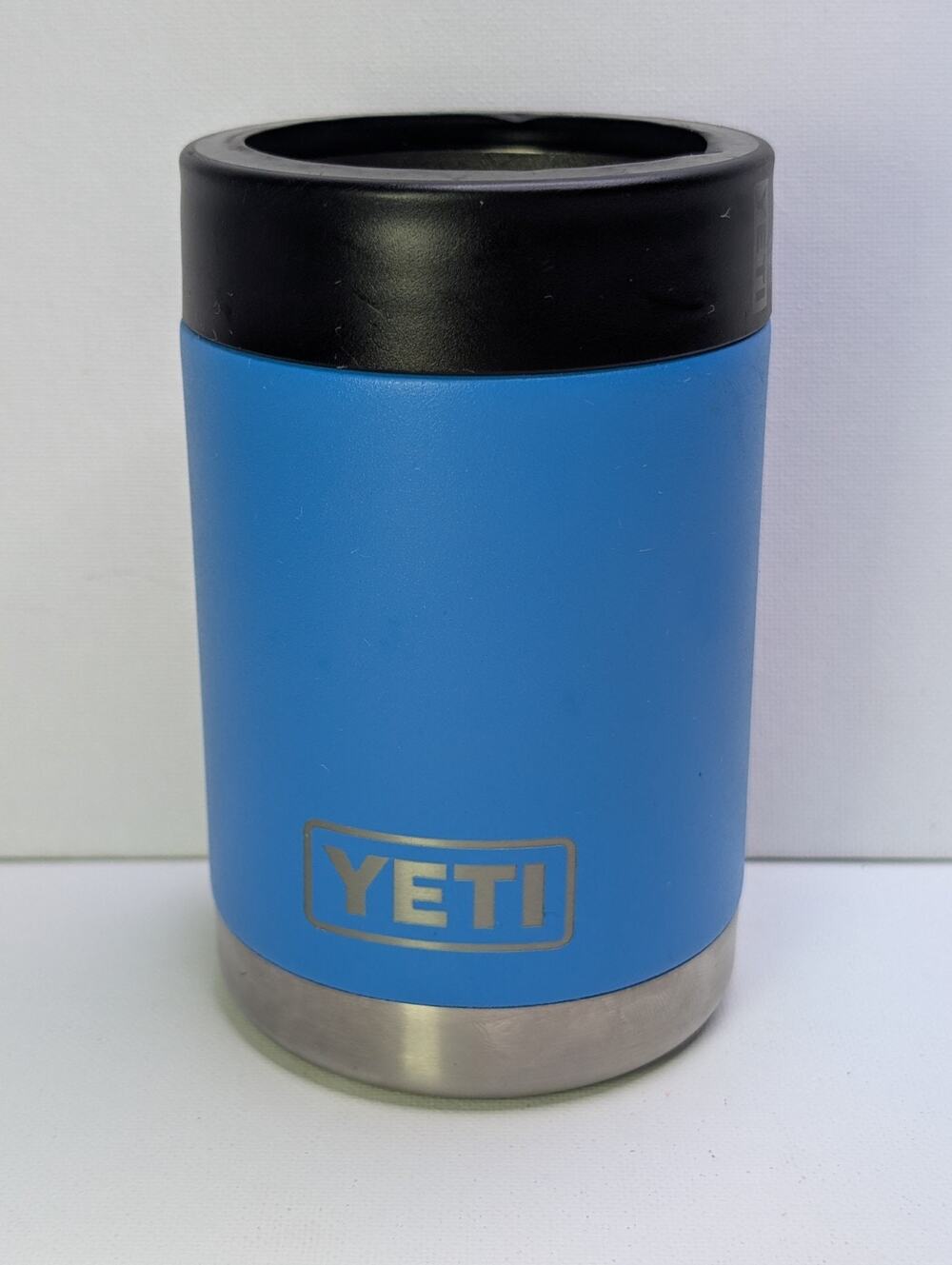 YETI Rambler Colster 12 oz Can Insulator Blue Stainless Steel w/ Gasket